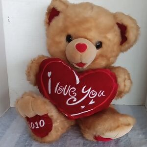 Charming Brown Teddy Bear with Red Heart